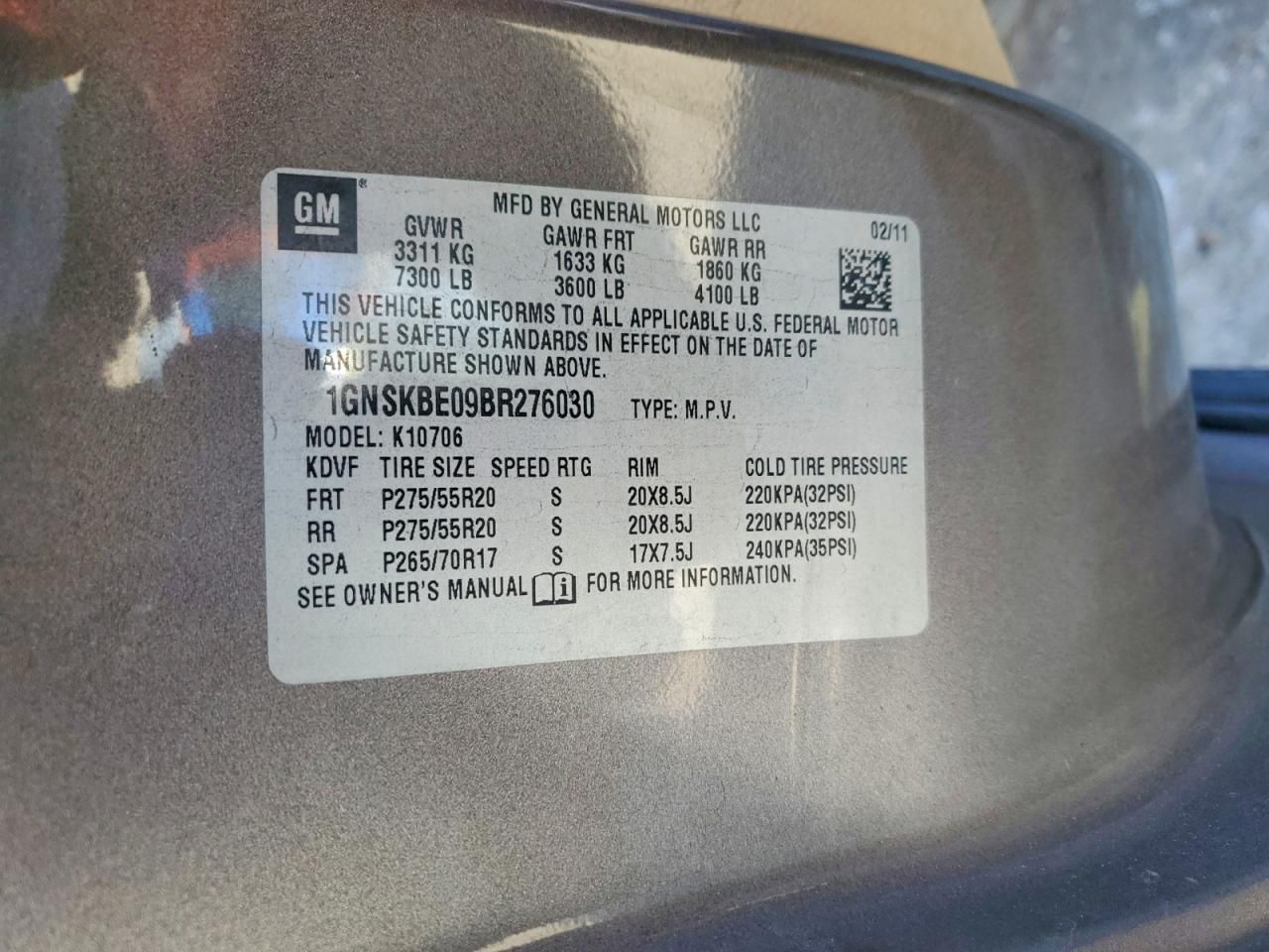 2011 Chevrolet Tahoe K1500 lt