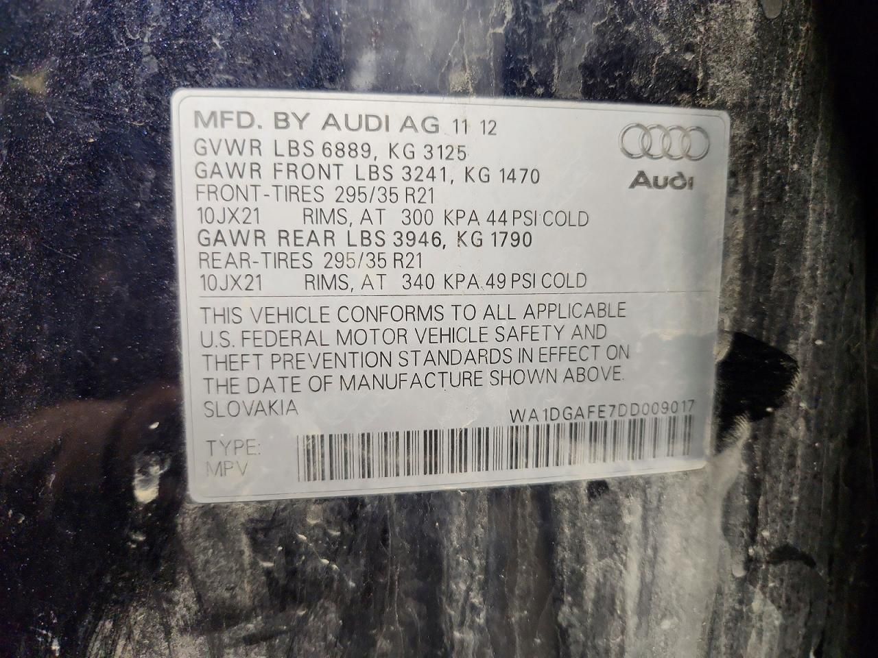 2013 Audi Q7 Prestige