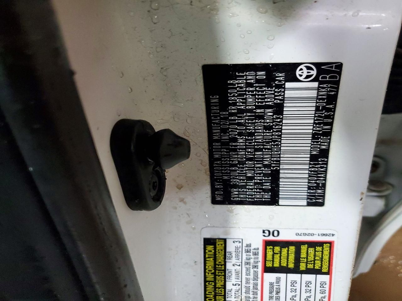 2018 Toyota Corolla l