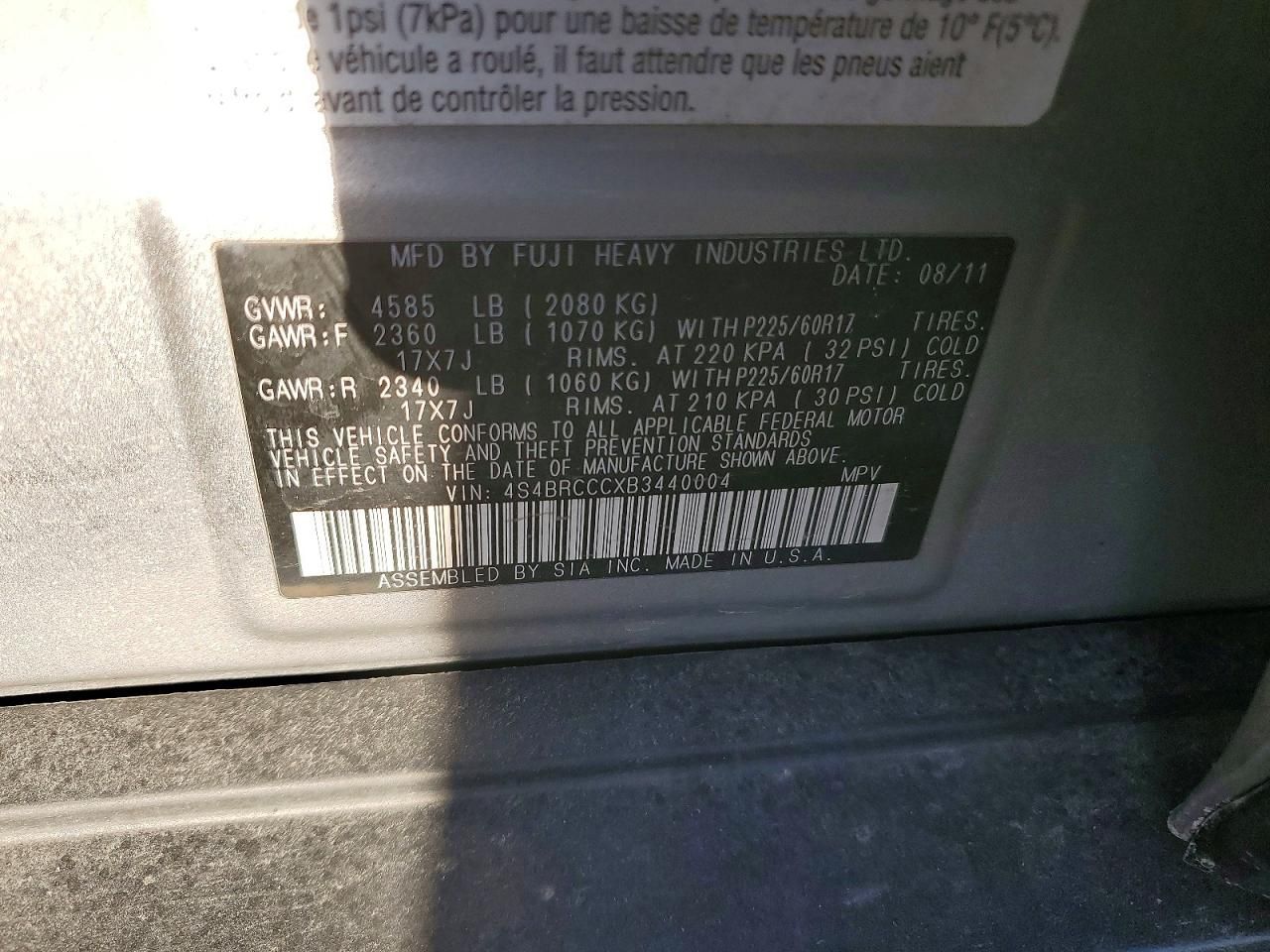 2011 Subaru Outback 2.5i Premium