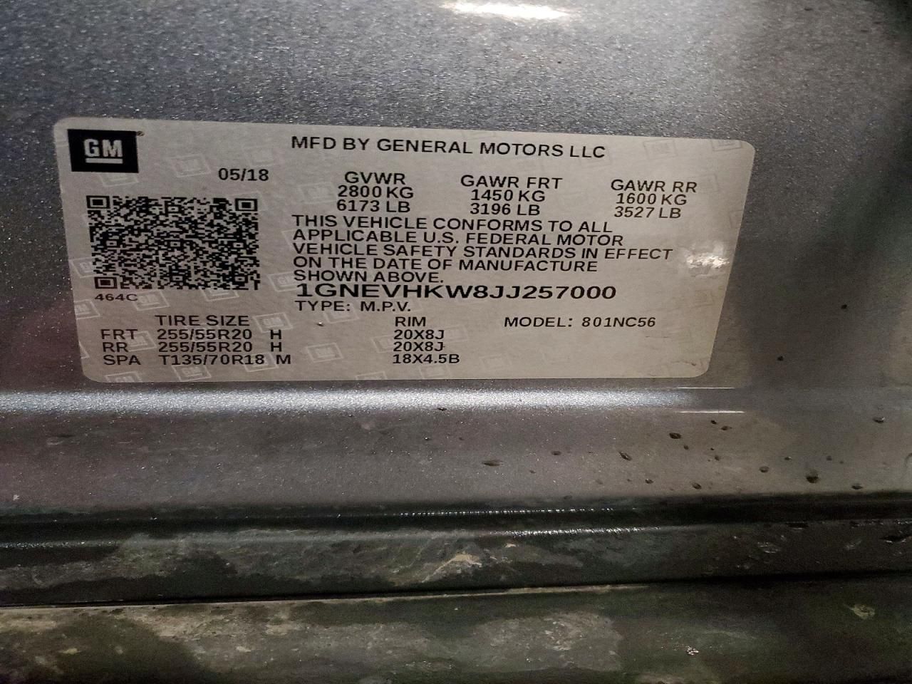 2018 Chevrolet Traverse lt