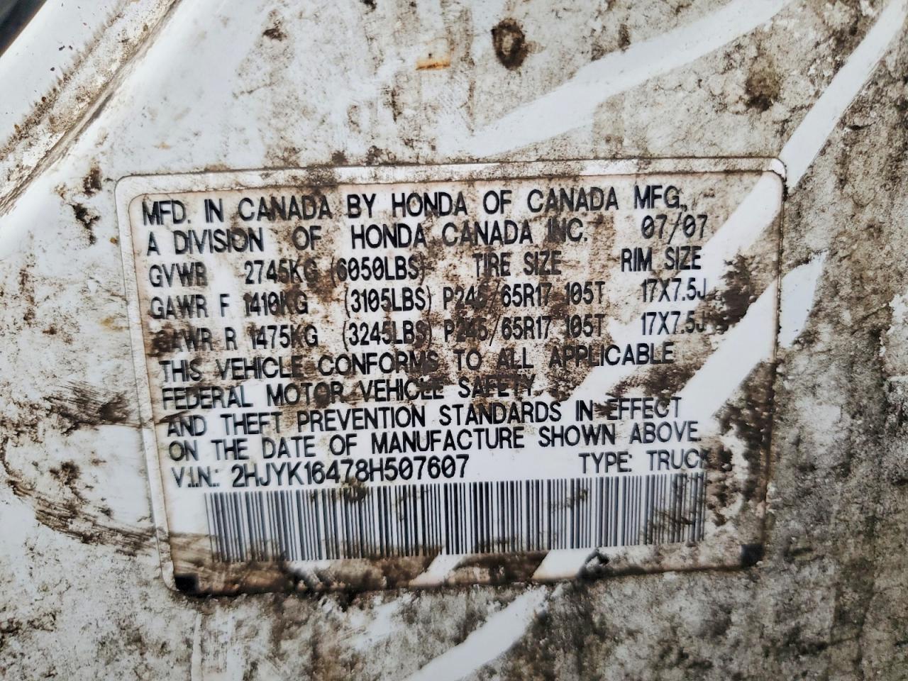 2008 Honda Ridgeline