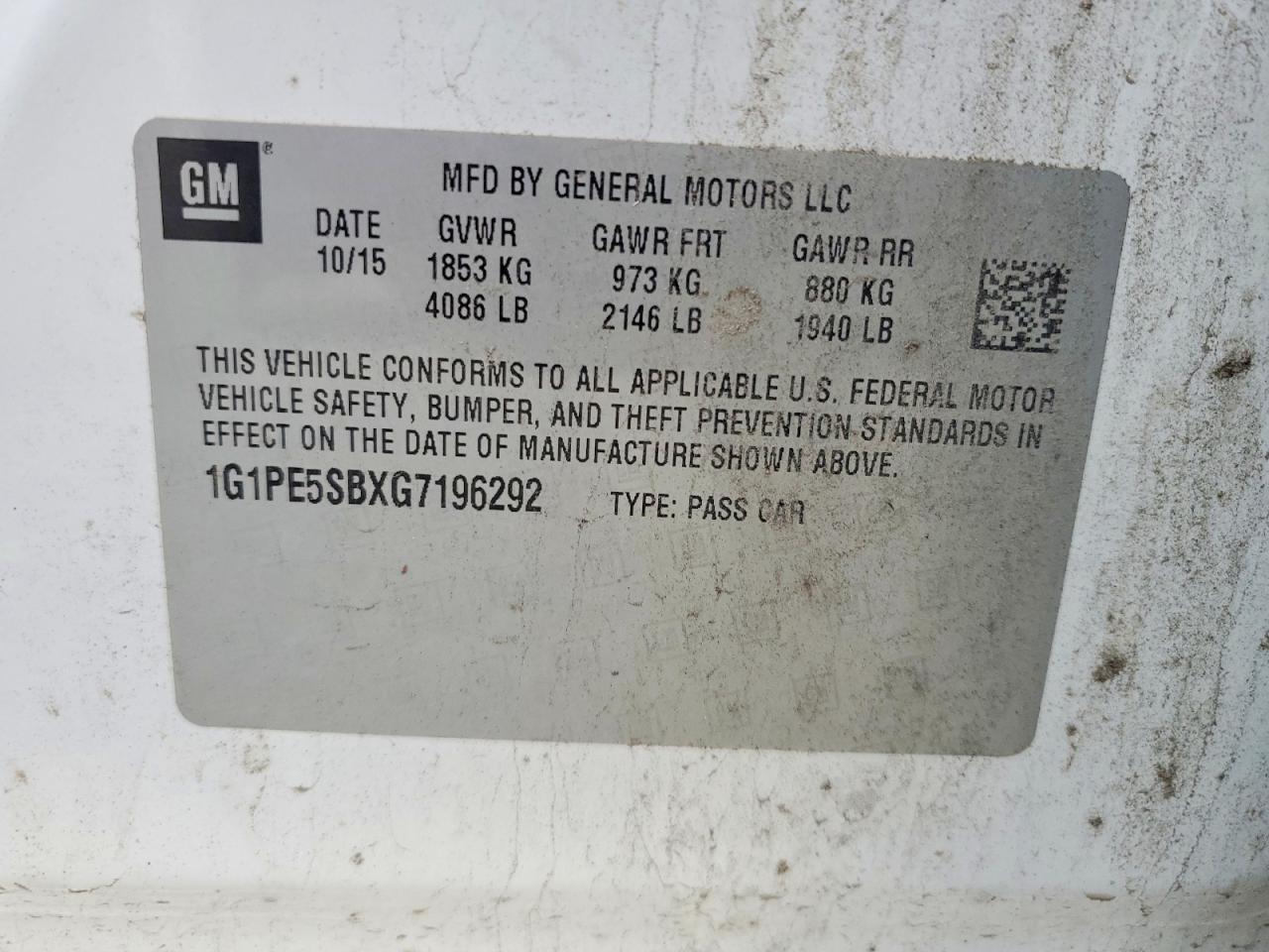 2016 Chevrolet Cruze Limited lt