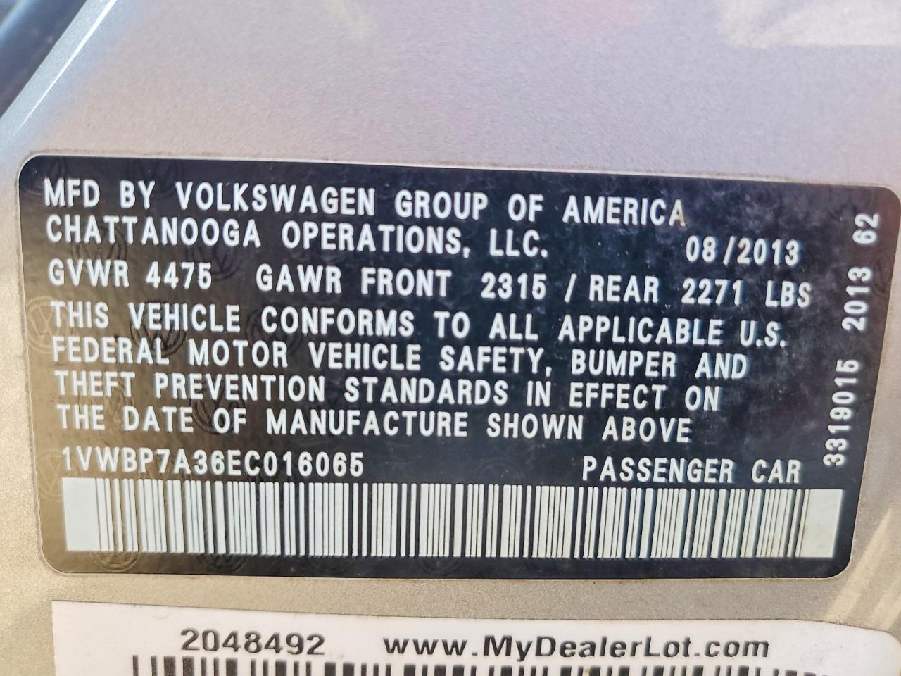 2014 Volkswagen Passat se