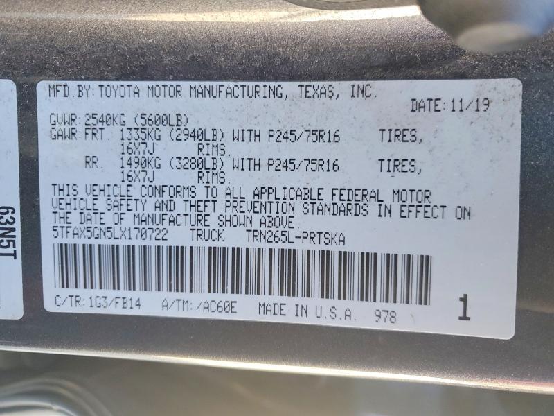 2020 Toyota Tacoma SR