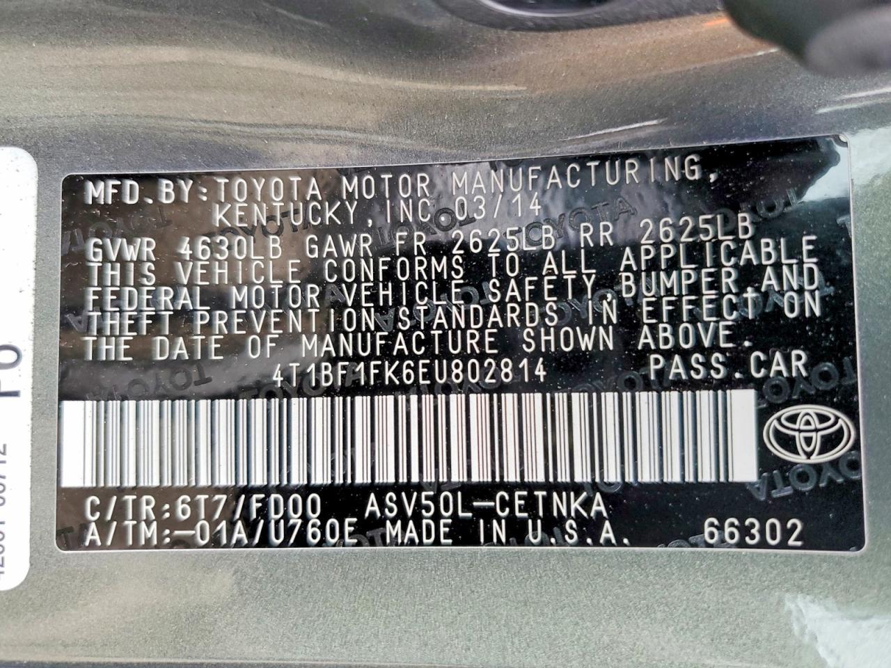 2014 Toyota Camry l