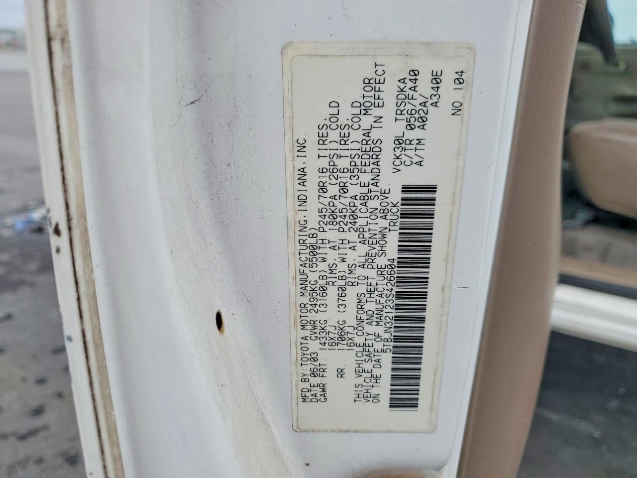 2003 Toyota Tundra Base