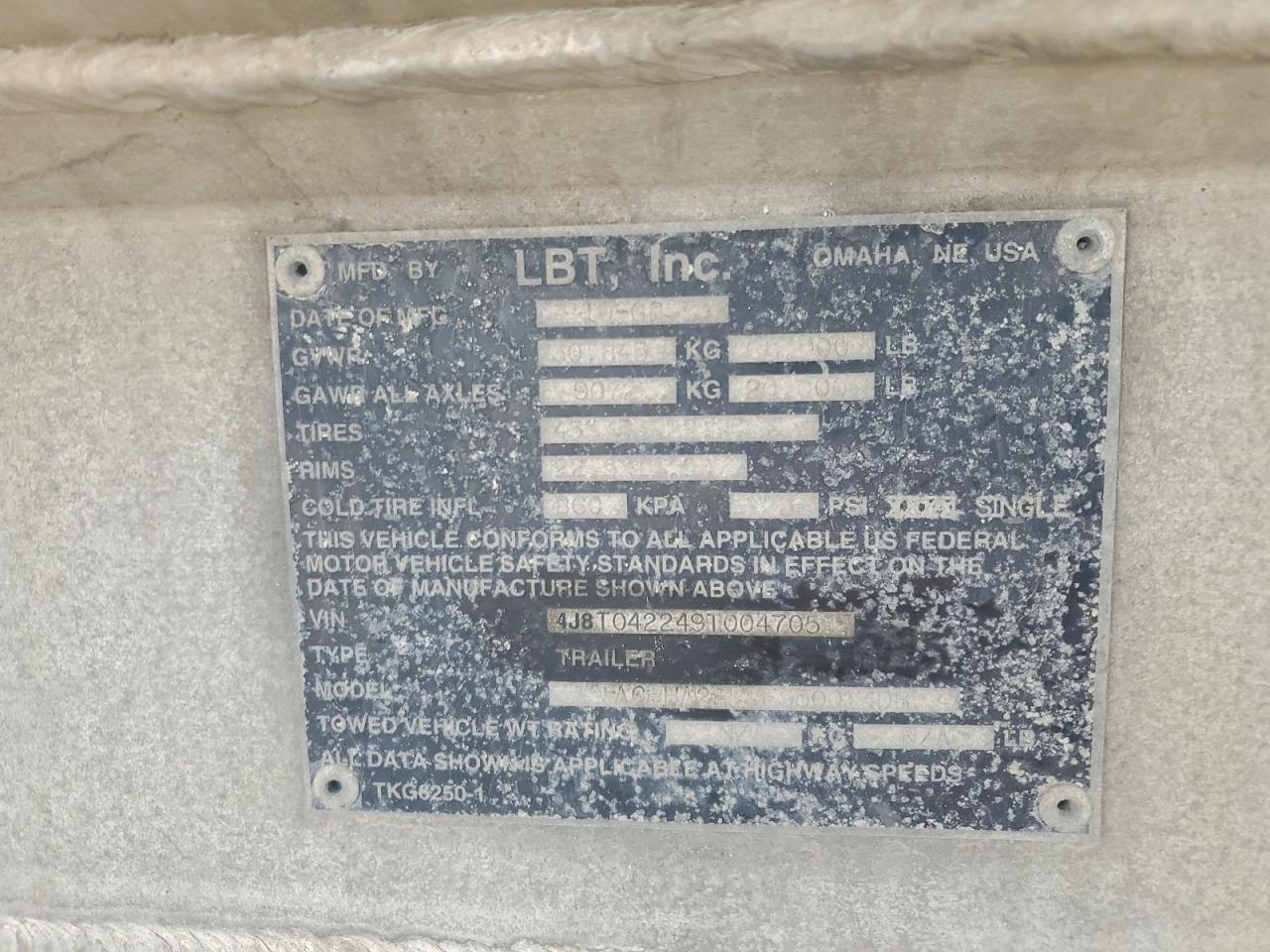 2009 LBT Fuel Tank Trailer