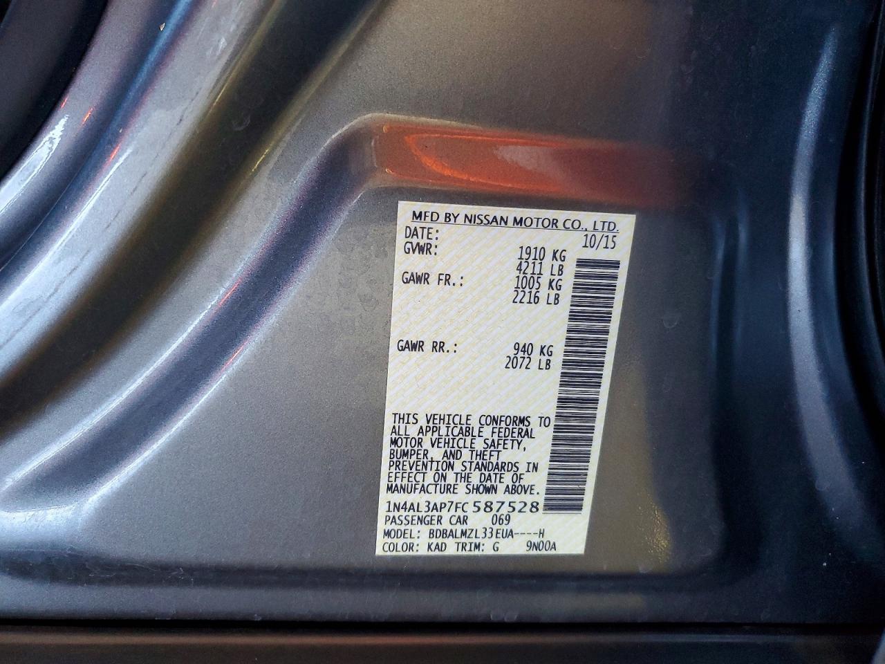 2015 Nissan Altima 2.5