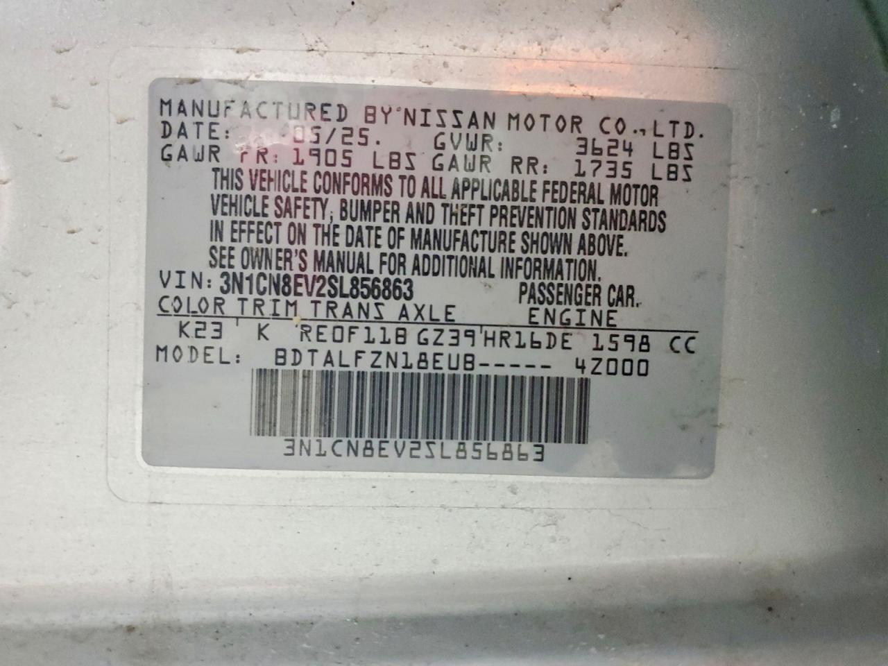 2025 Nissan Versa sv