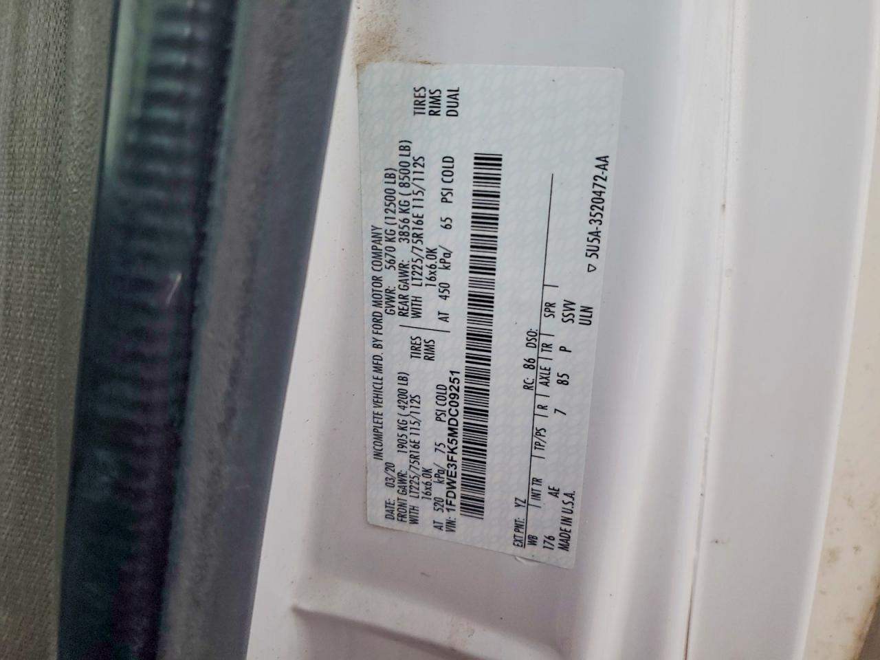 2021 Ford E350 Delivery Truck