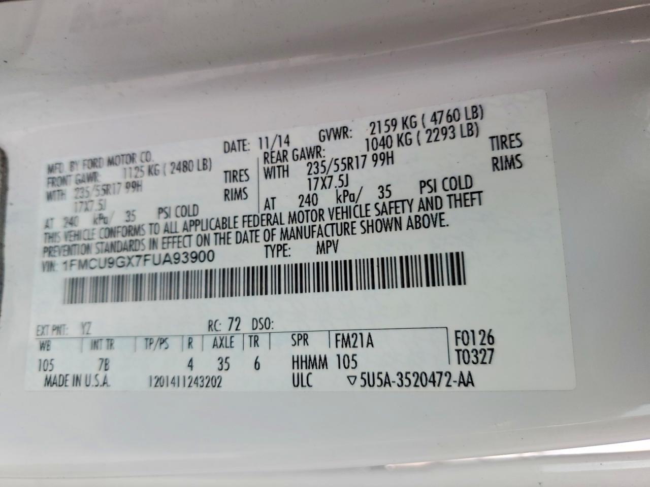 2015 Ford Escape se
