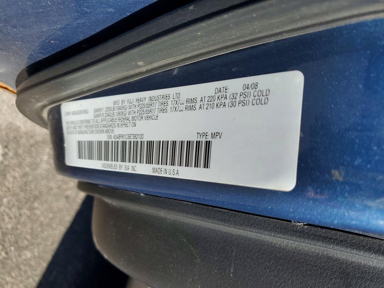 2008 Subaru Outback 2.5i
