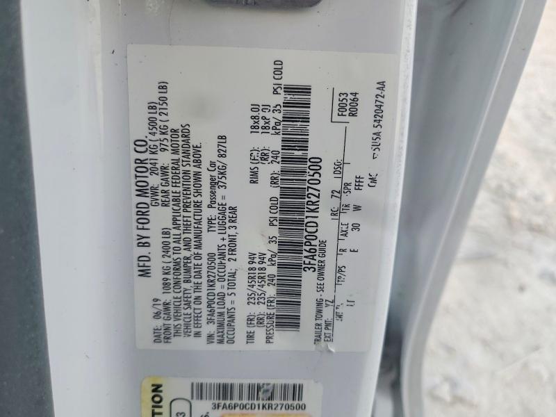 2019 Ford Fusion sel