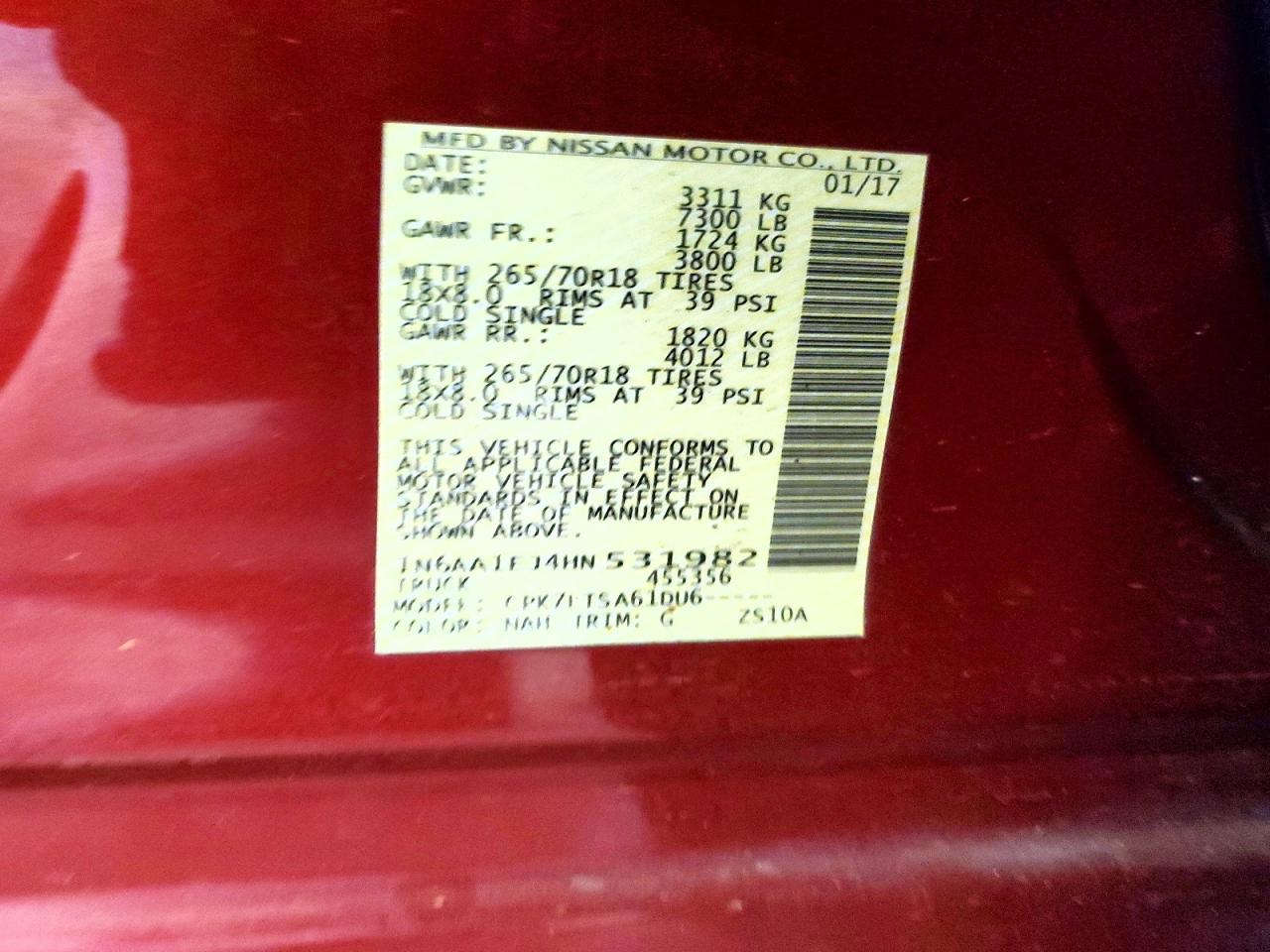 2017 Nissan Titan SV