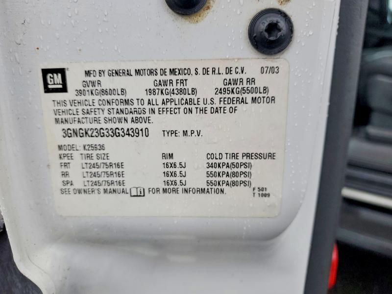 2003 Chevrolet Avalanche K2500