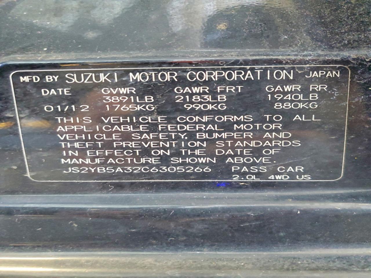 2012 Suzuki SX4