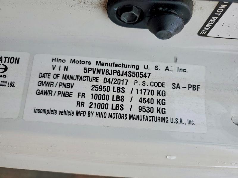 2018 Hino 338 Refrigerated BOX Truck