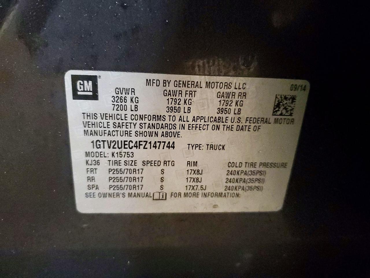 2015 GMC Sierra K1500 SLE