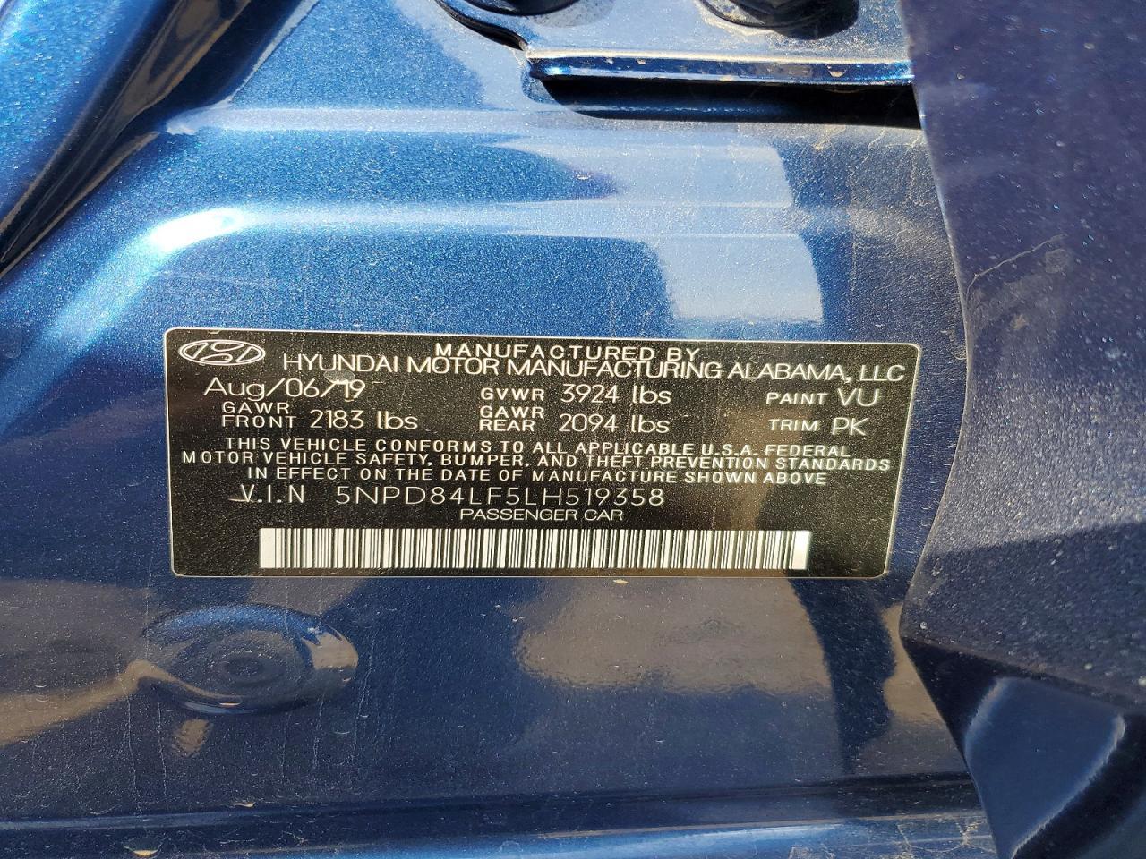2020 Hyundai Elantra sel