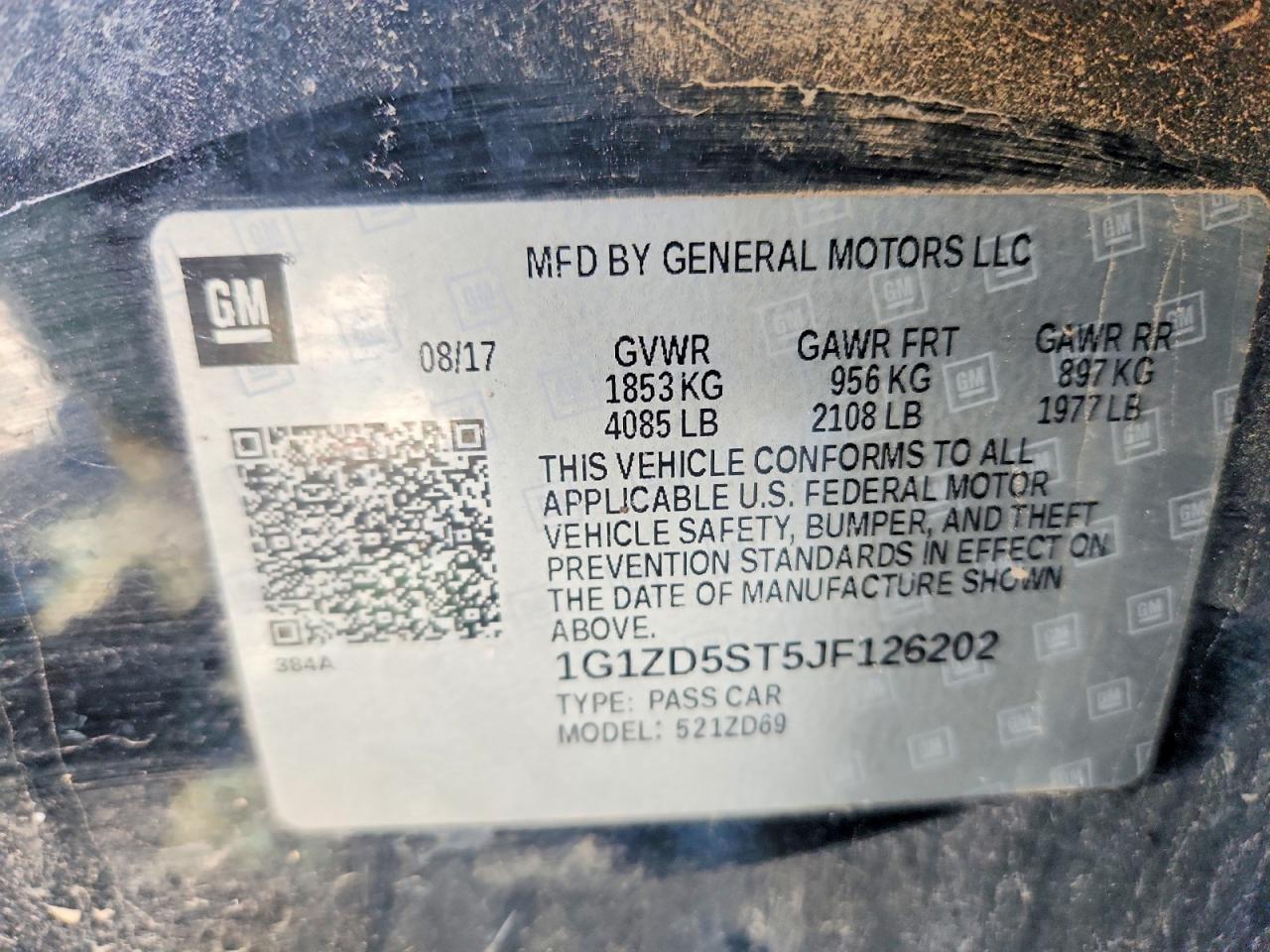 2018 Chevrolet Malibu lt