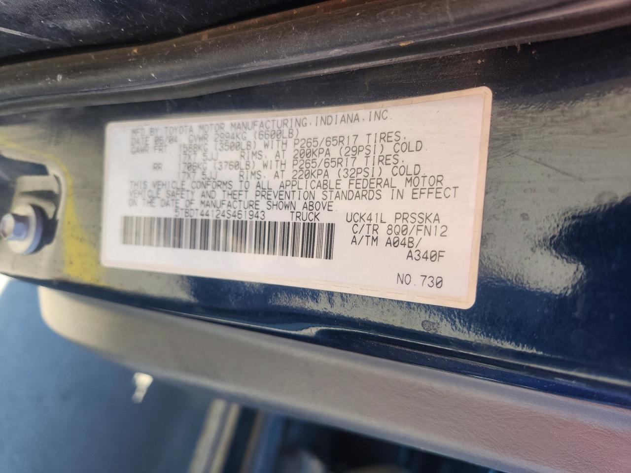 2004 Toyota Tundra SR5