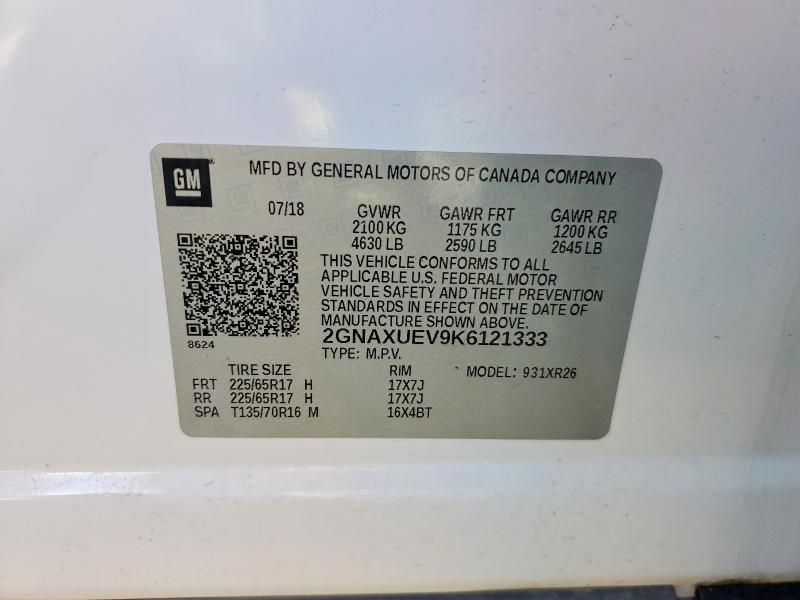 2019 Chevrolet Equinox lt