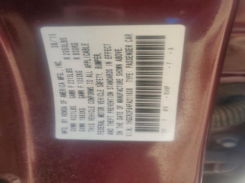 2015 Honda Accord exl