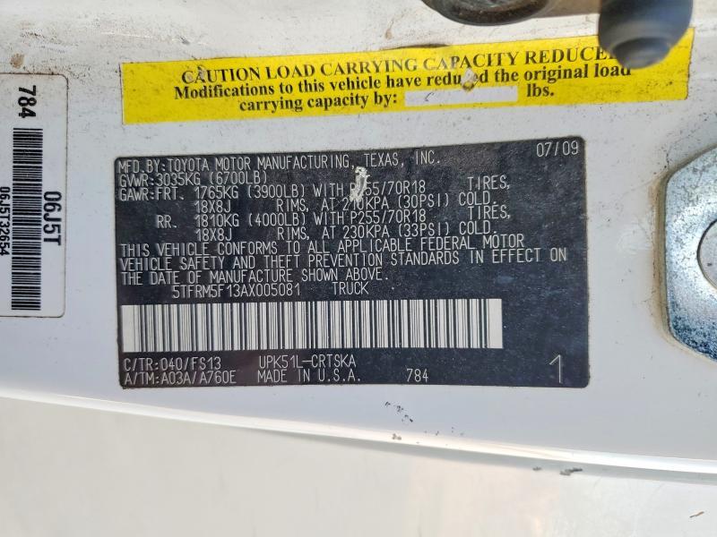 2010 Toyota Tundra Double cab SR5