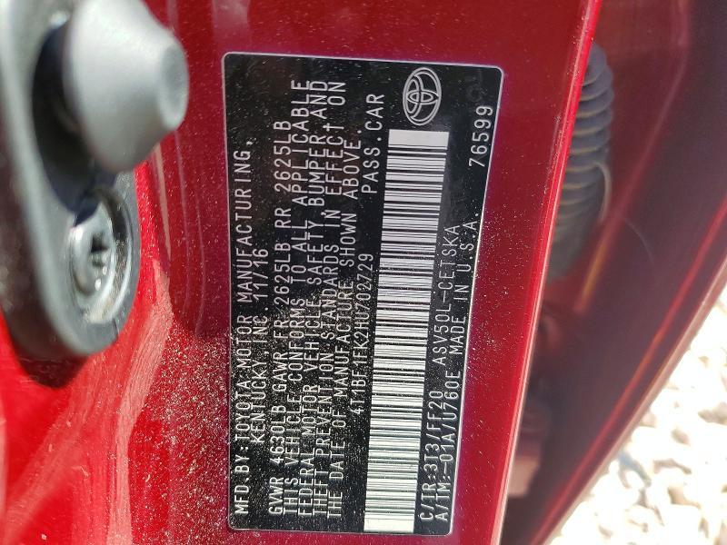 2017 Toyota Camry le