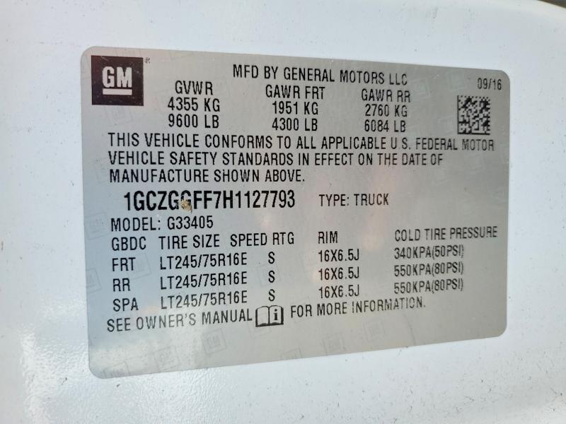 2017 Chevrolet Express G3500