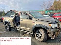 Salvage trucks for sale at Anchorage, AK auction: 2010 Toyota Tundra Double Cab SR5