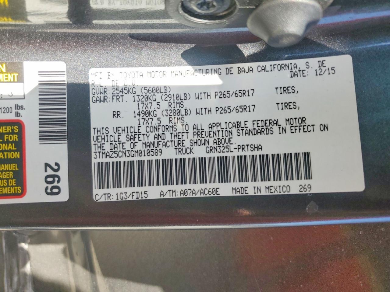 2016 Toyota Tacoma TRD Sport