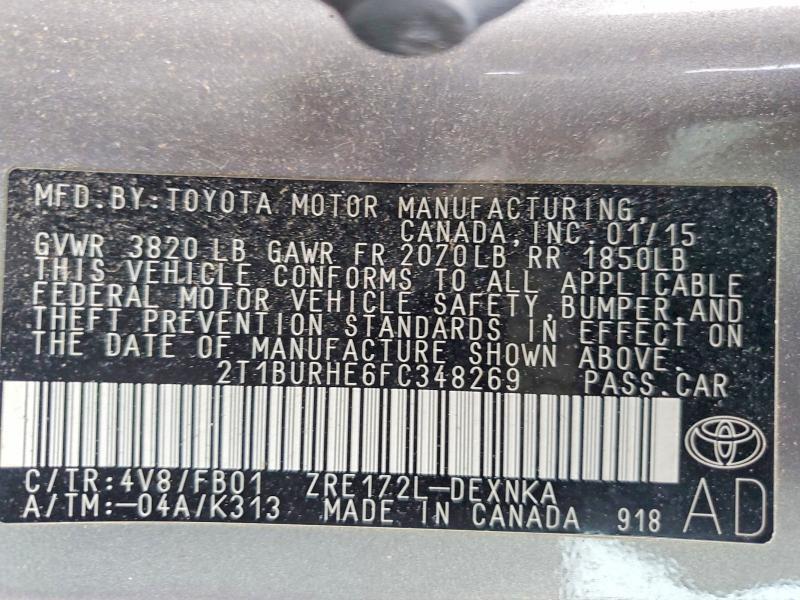 2015 Toyota Corolla le