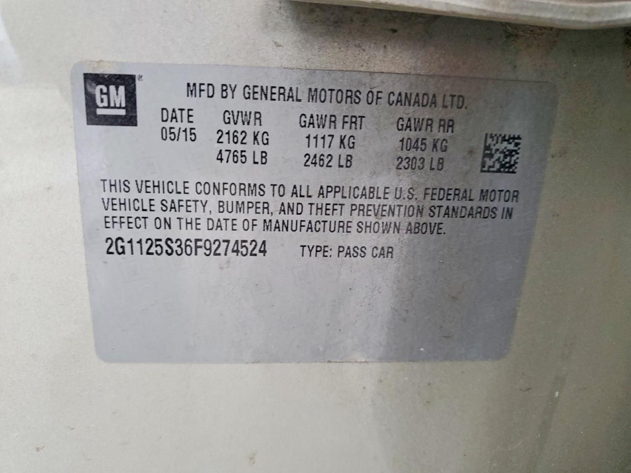 2015 Chevrolet Impala lt