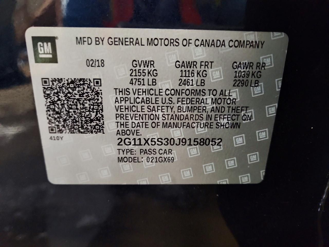 2018 Chevrolet Impala ls