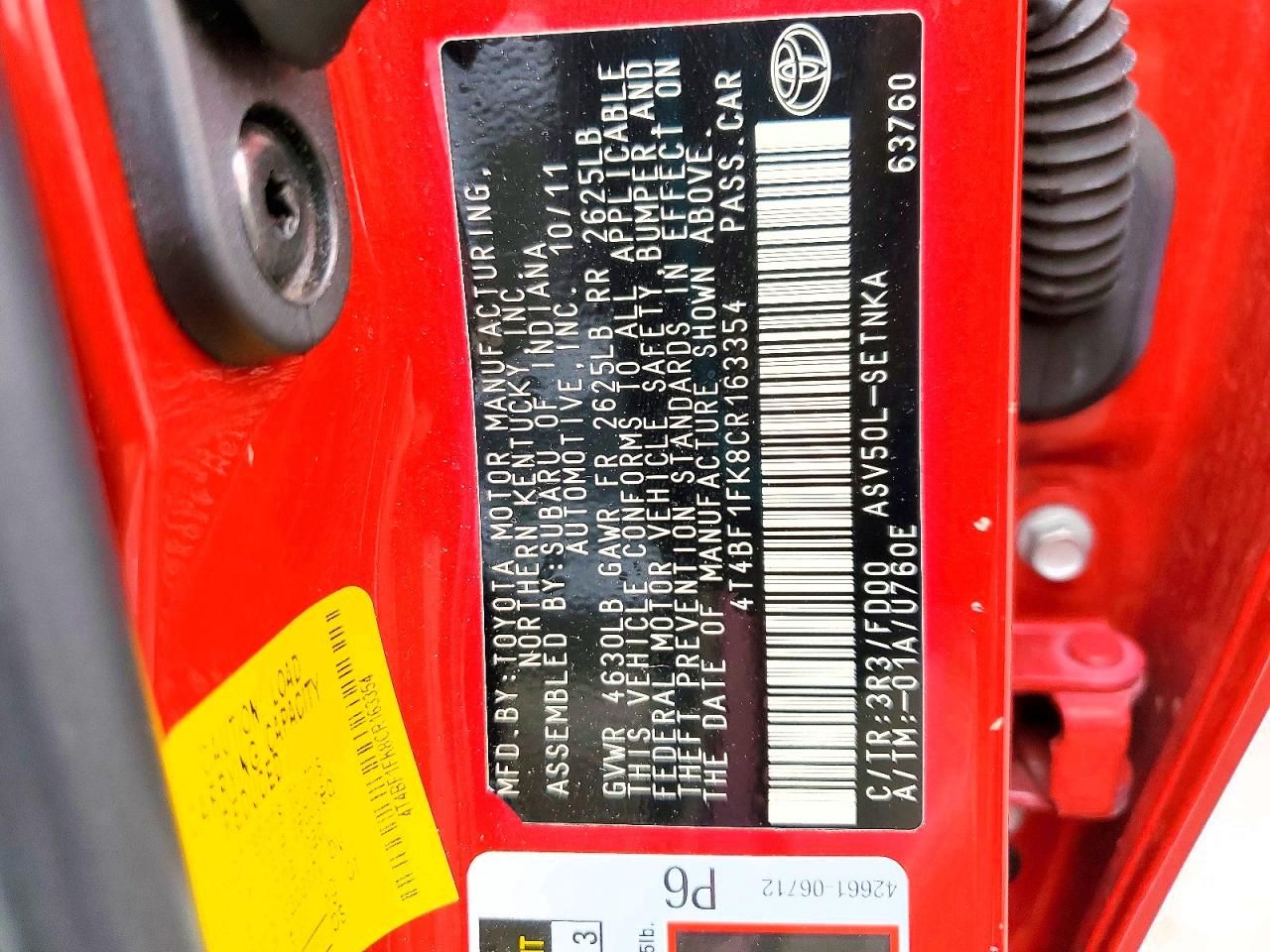 2012 Toyota Camry Base