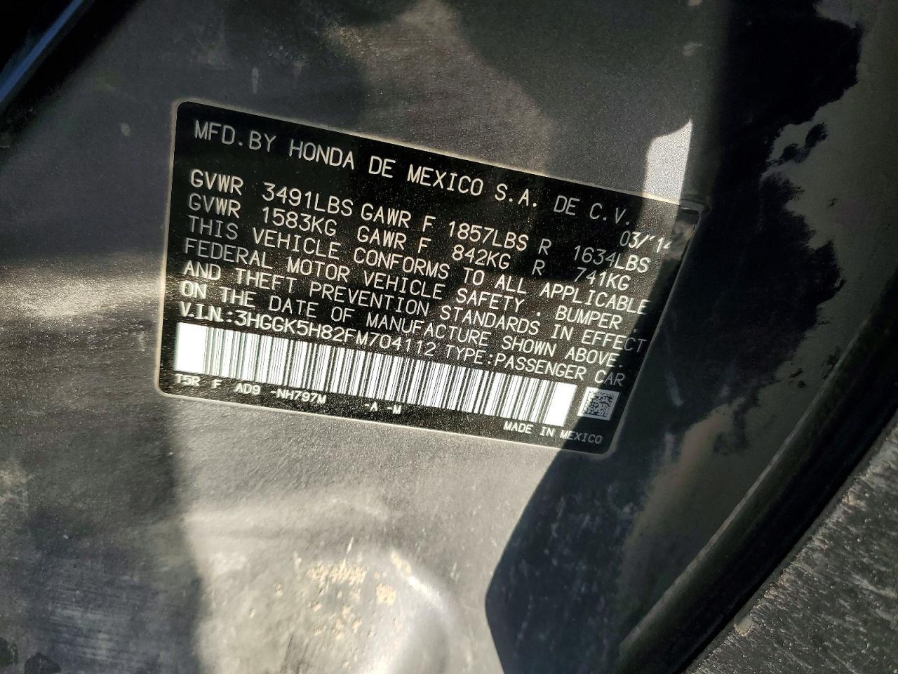 2015 Honda Fit ex