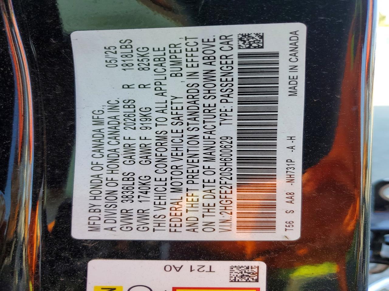 2025 Honda Civic lx