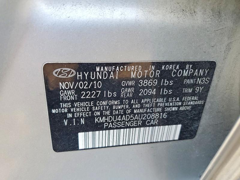 2010 Hyundai Elantra Blue