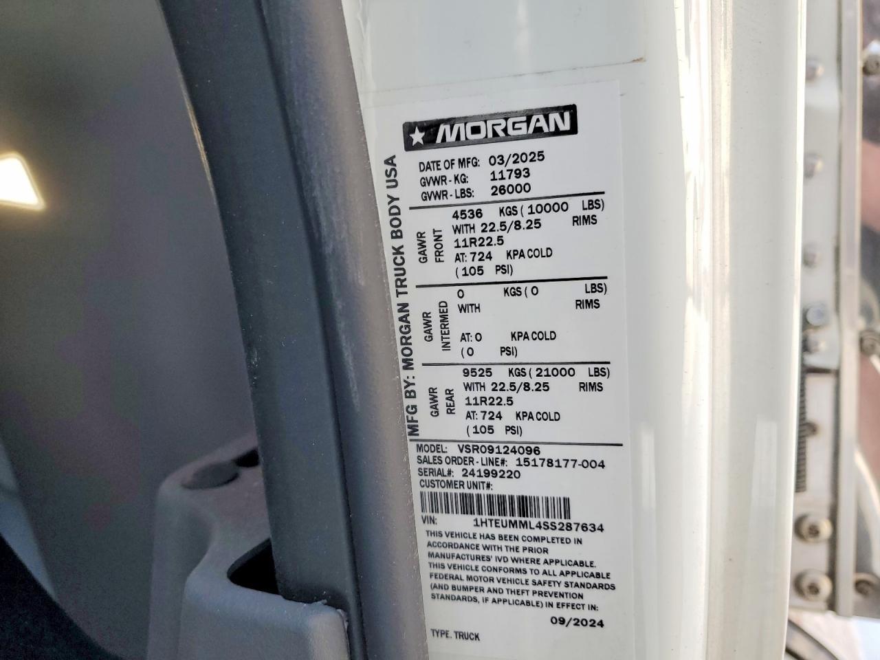 2025 International MV607 Refrigerated BOX Truck