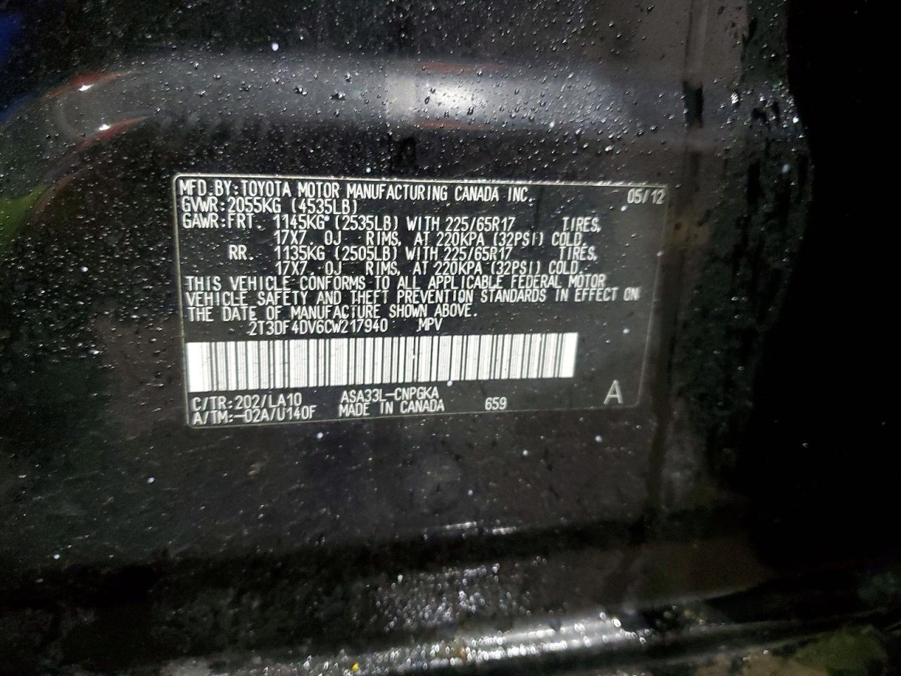 2012 Toyota Rav4 Limited