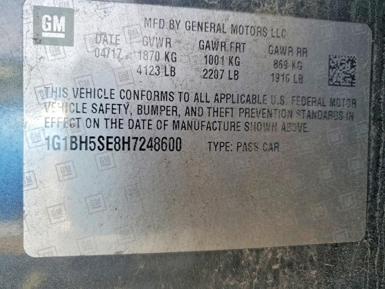 2017 Chevrolet Cruze lt