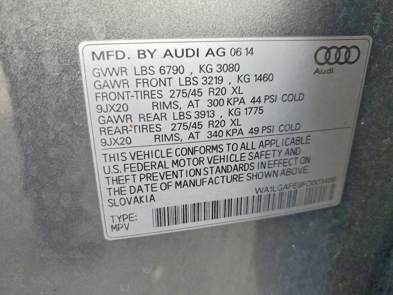 2015 Audi Q7 Premium Plus
