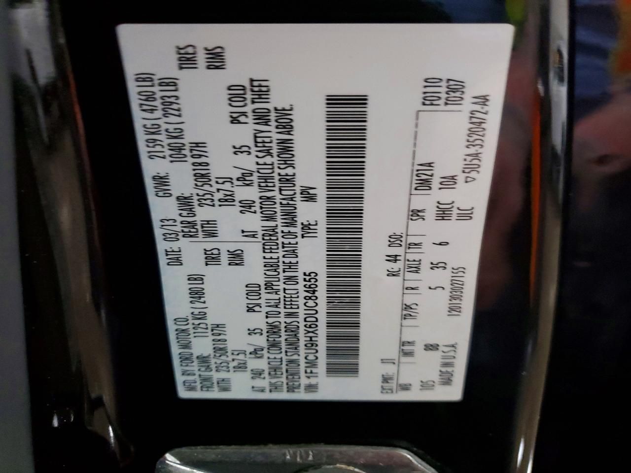 2013 Ford Escape sel