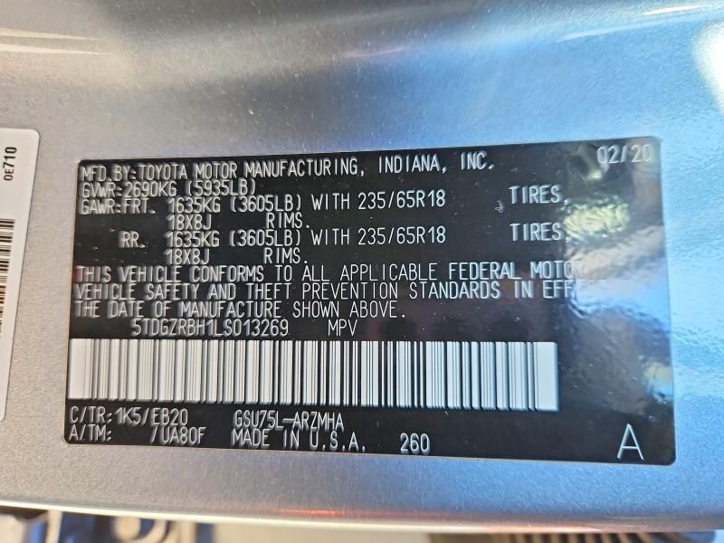 2020 Toyota Highlander xle