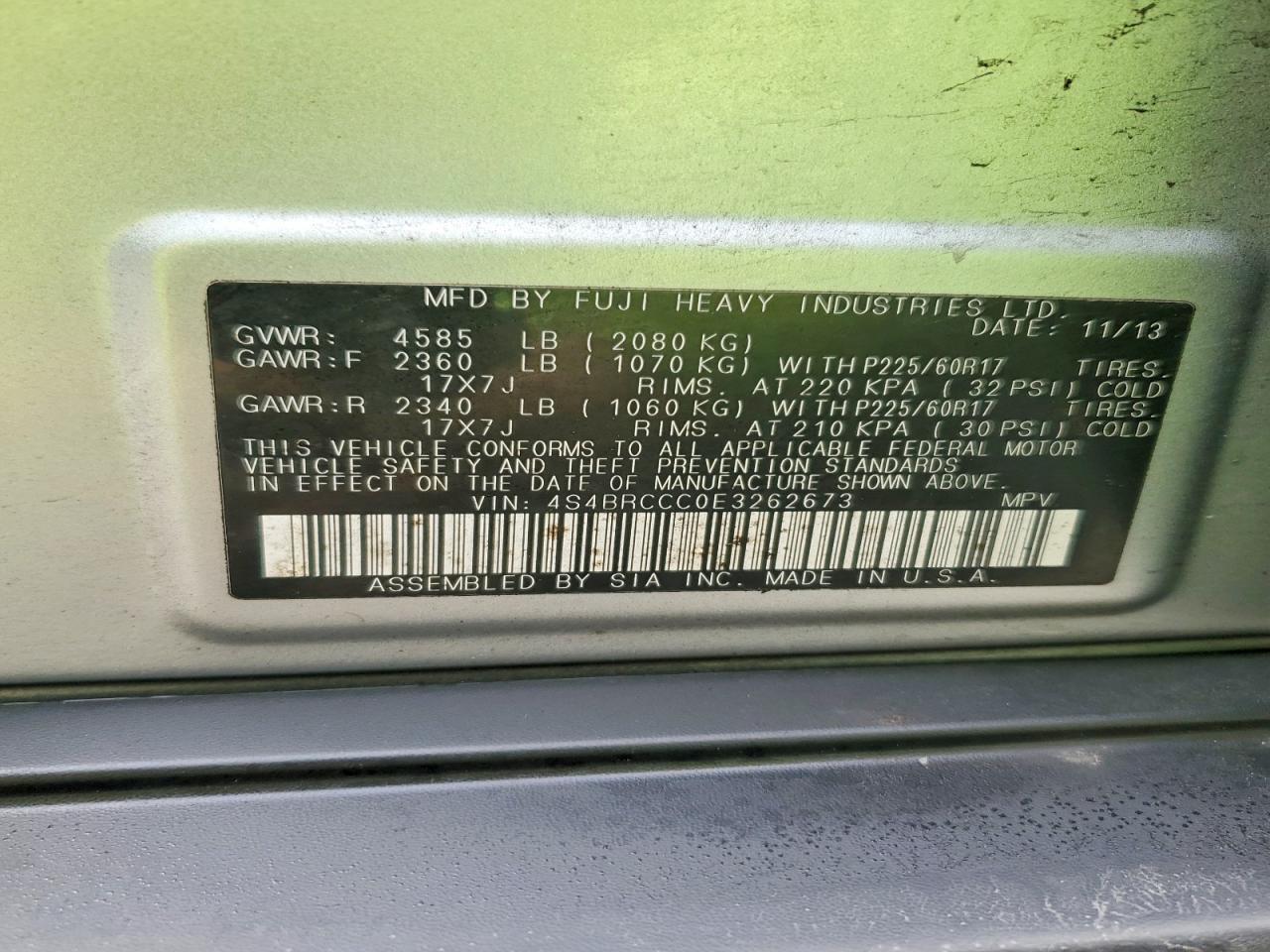 2014 Subaru Outback 2.5i Premium