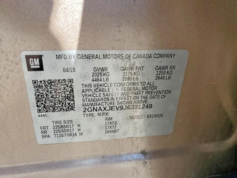 2018 Chevrolet Equinox lt