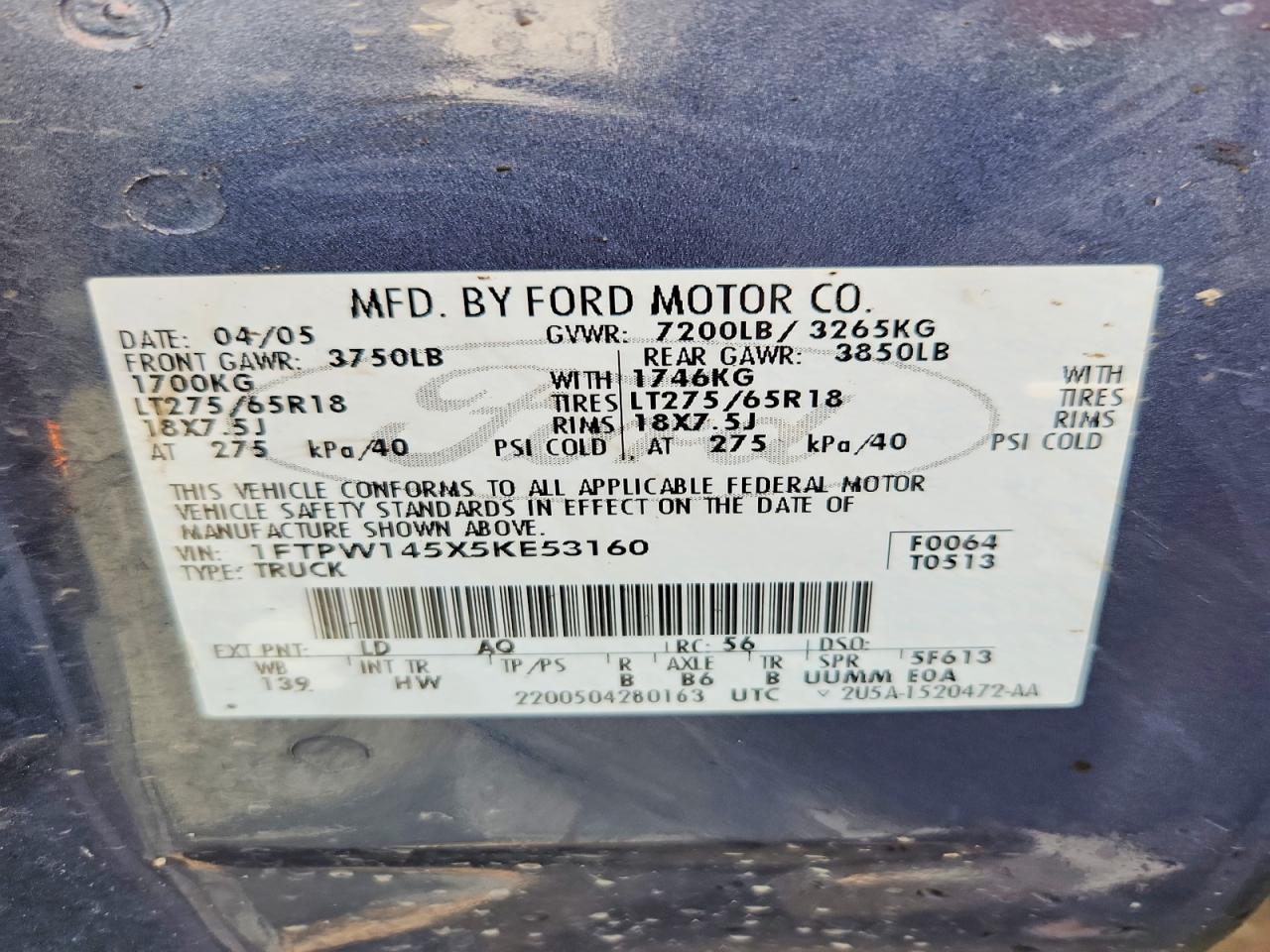 2005 Ford F150 Supercrew