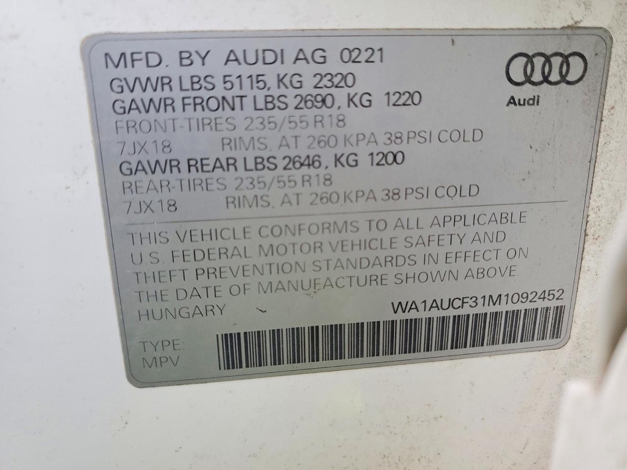 2021 Audi Q3 Premium 40